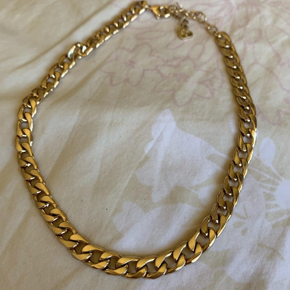 Frasiers jewelry gold chain choker - Picture 2 of 2